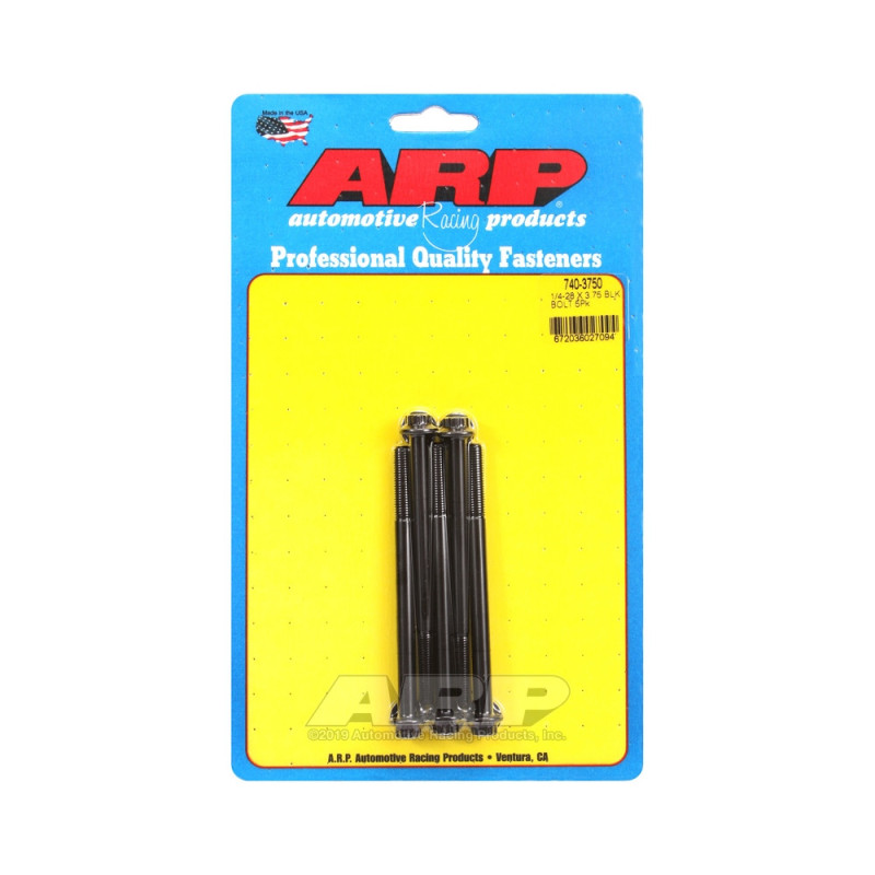 Set de șuruburi și piulițe universale ARP 1/4-28 – Oxid negru, 12 capete x 5 - ARP-740-3750 - 740-3750 - 3666618199498